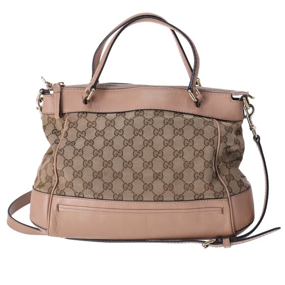 GUCCI Mayfair GG Handbag 269894 Beige Pink Beige Jacquard Leather - Picture 4 of 9